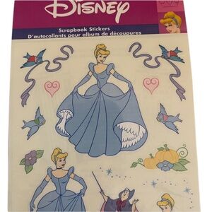 Vintage 1998 Sandy Lion Cinderella Scrapbook Sticker Sheet NEW Factory Sealed